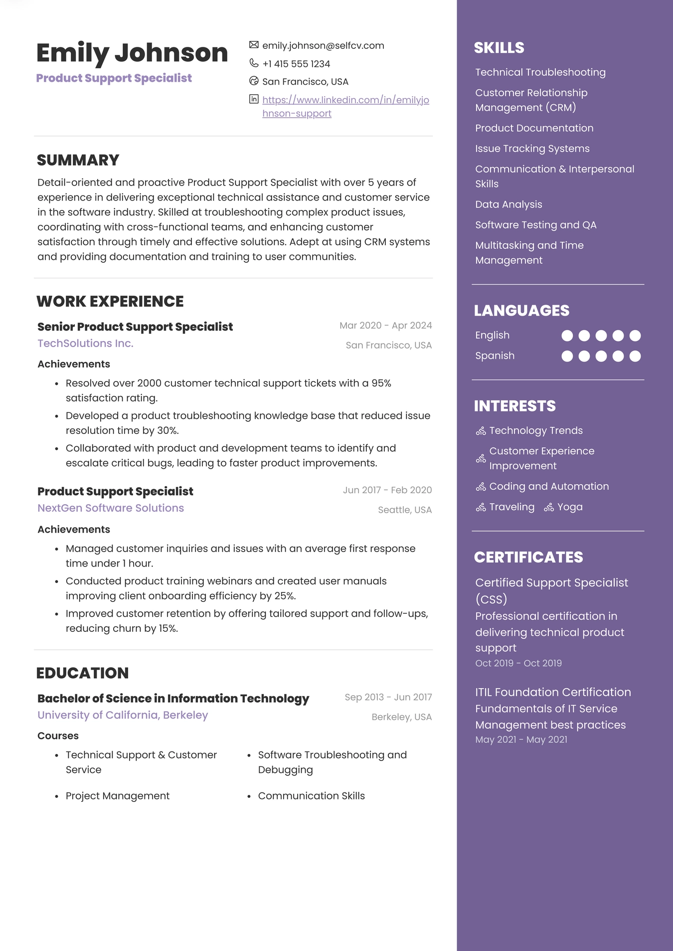 Product Support Specialist