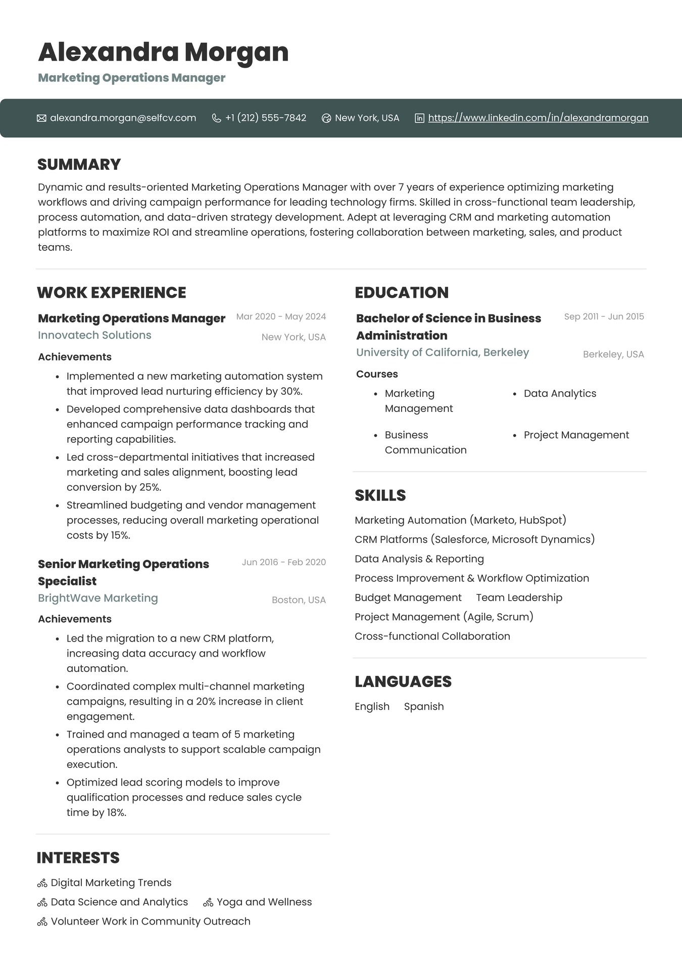 Marketing Operations Manager