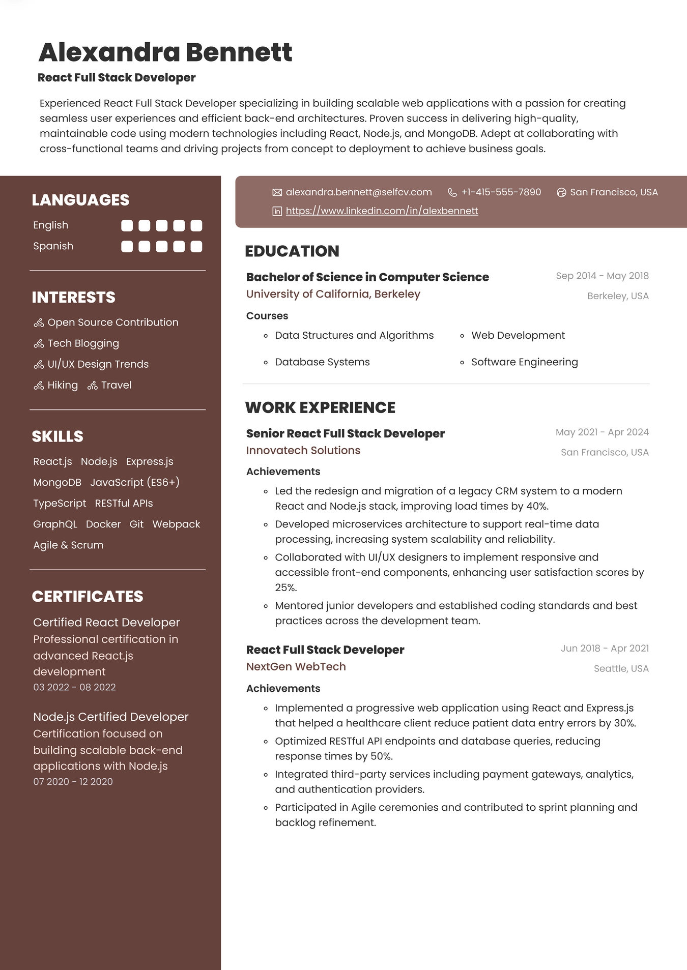 React Full Stack Developer