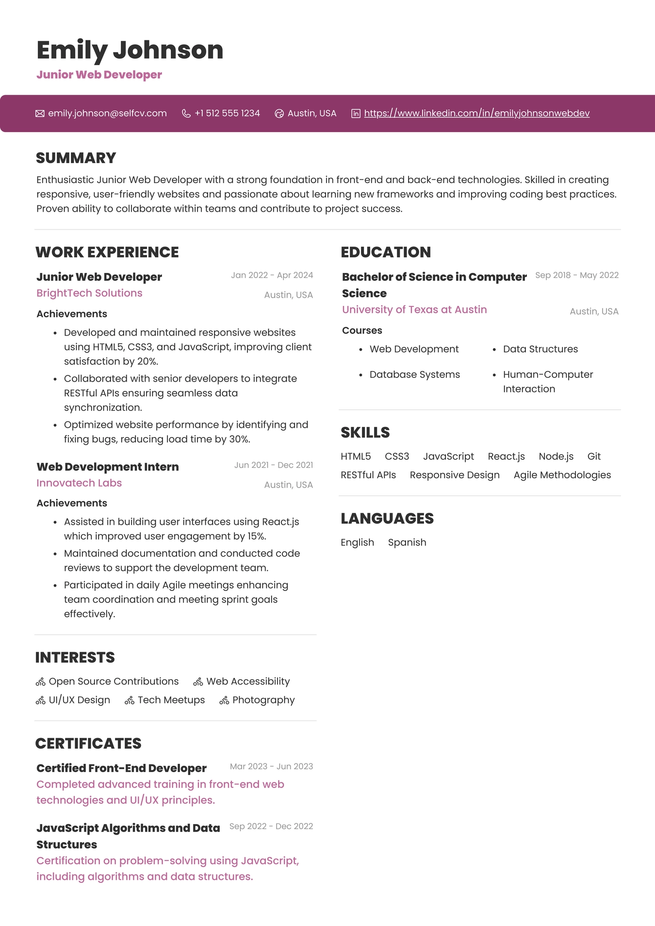 Junior Web Developer