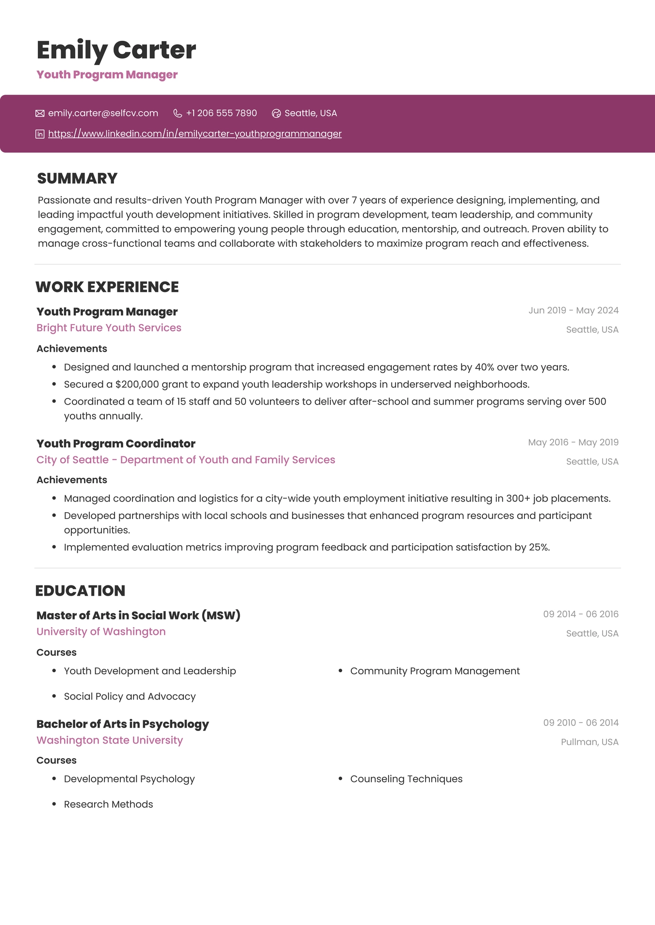 Youth Program Manager