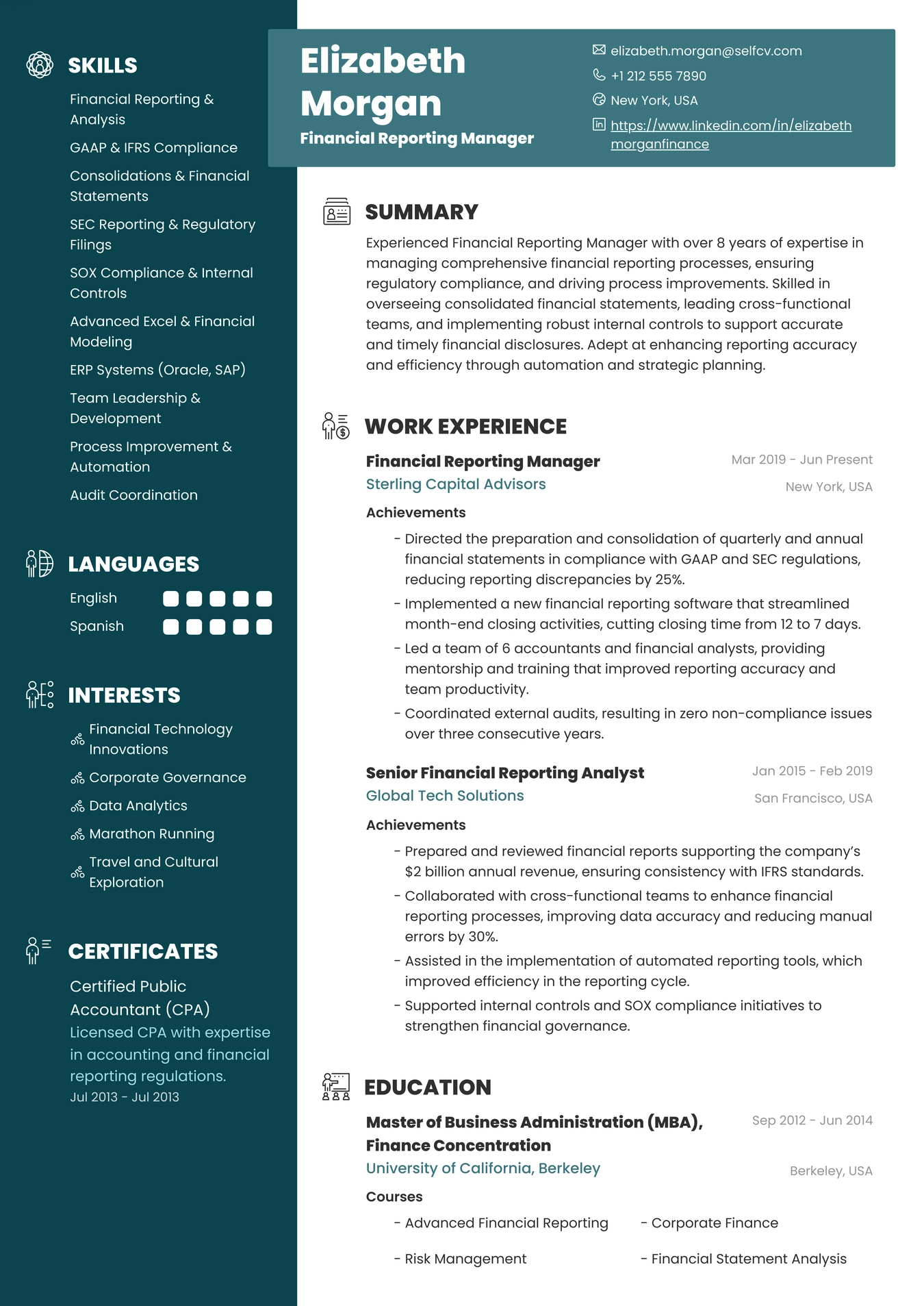 Financial Reporting Manager