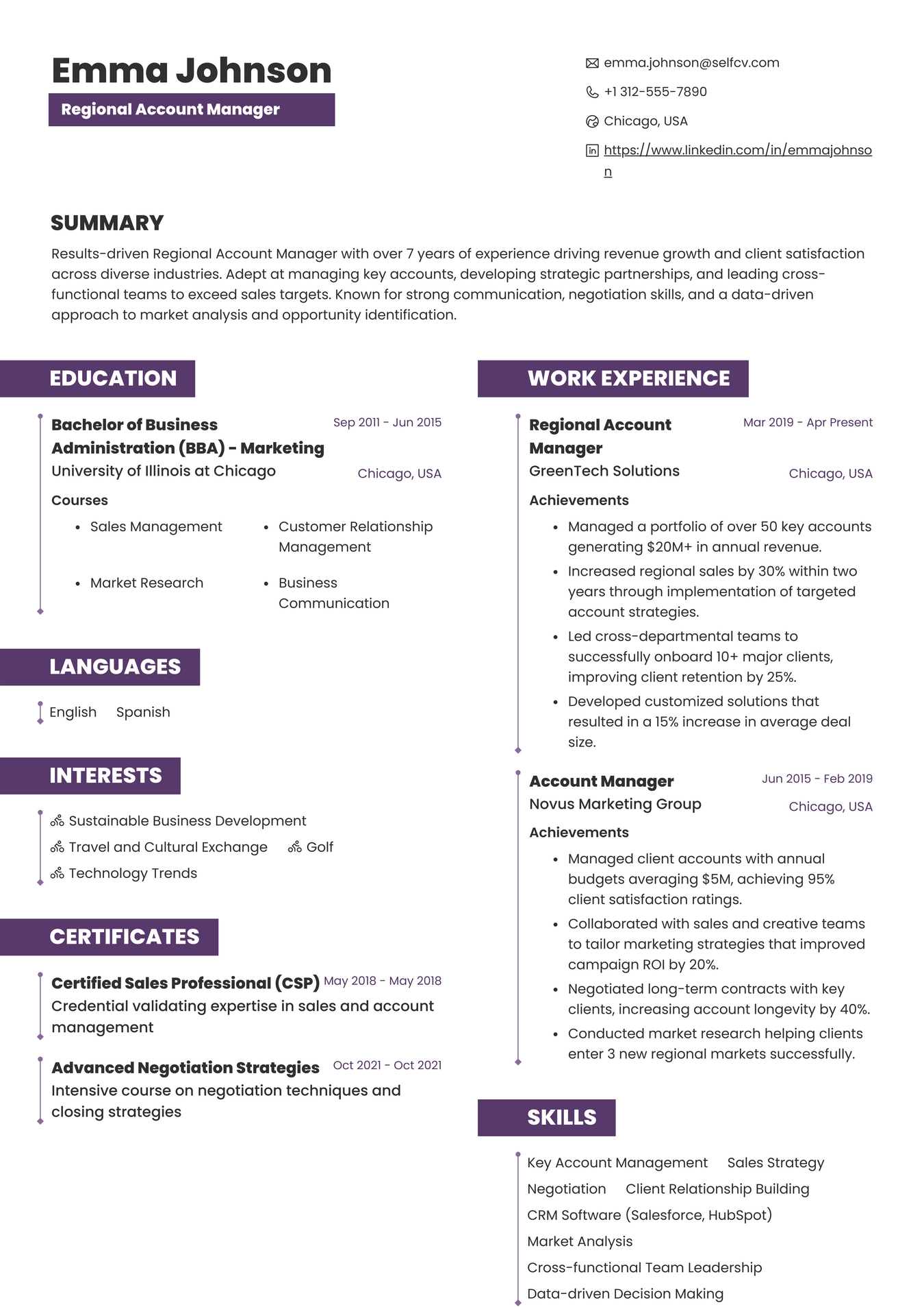 Regional Account Manager