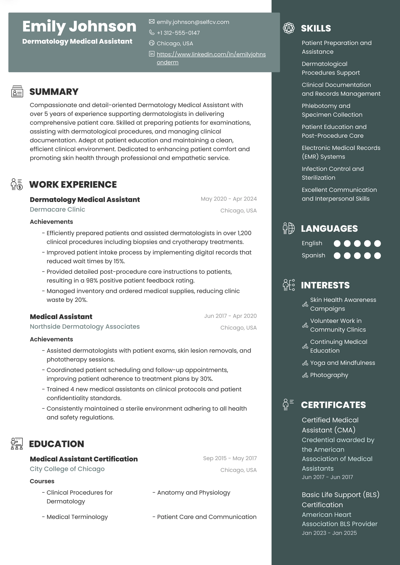 Dermatology Medical Assistant