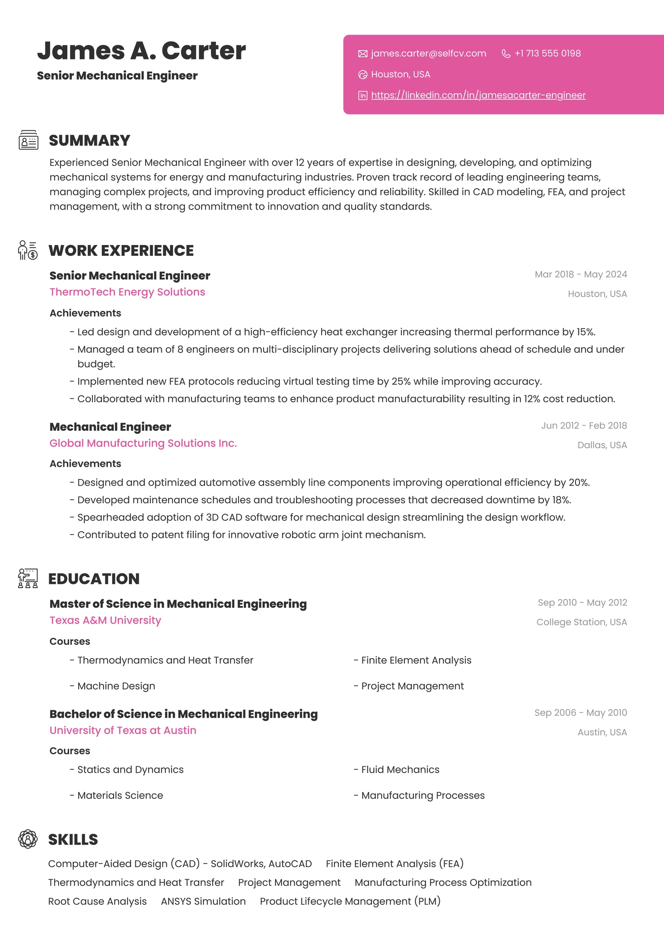 Senior Mechanical Engineer