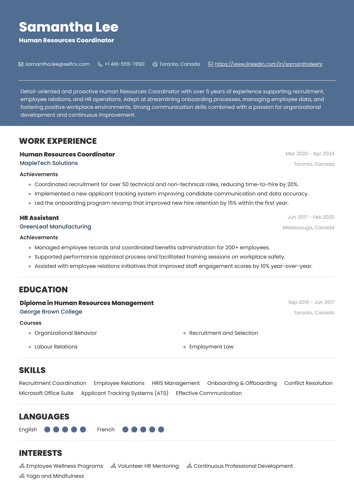 Human Resources Coordinator