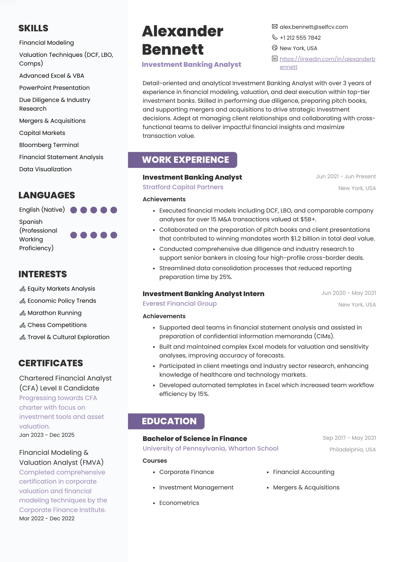 Investment Banking Analyst