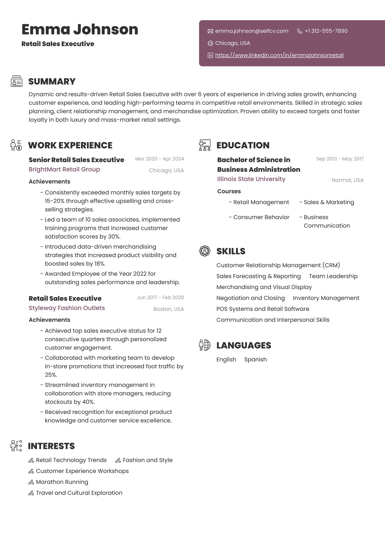 Retail Sales Executive