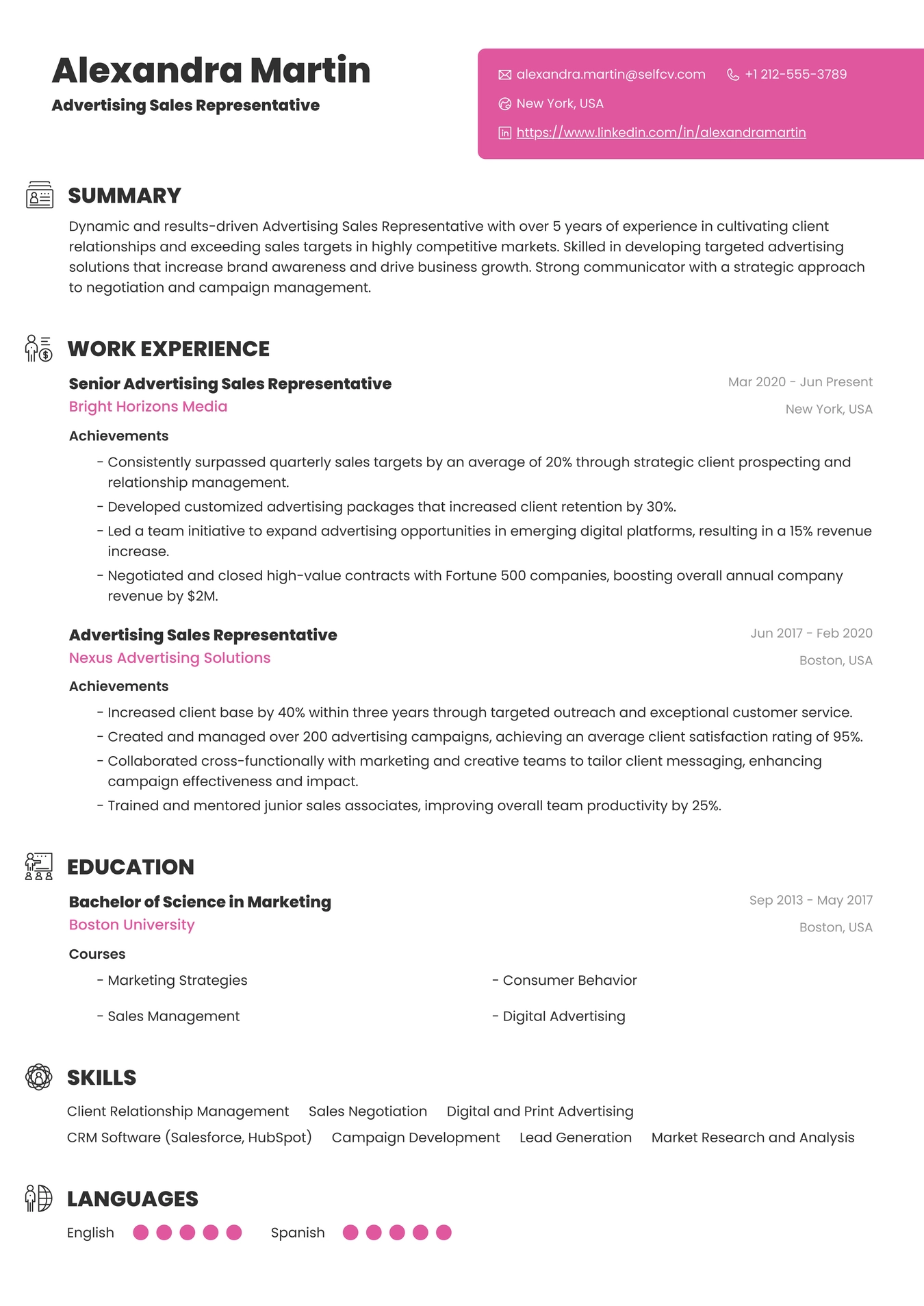 Advertising Sales Representative