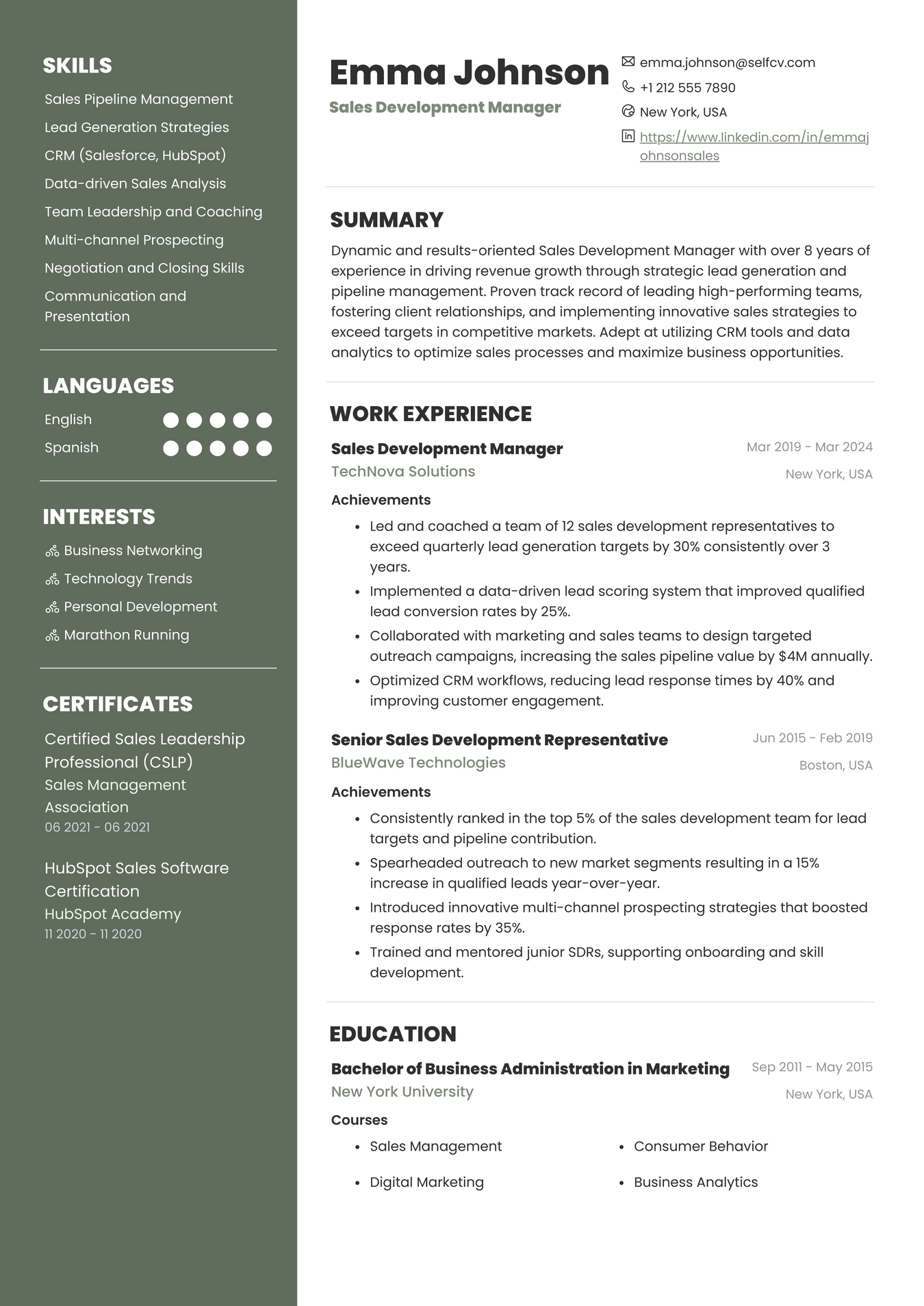 Sales Development Manager