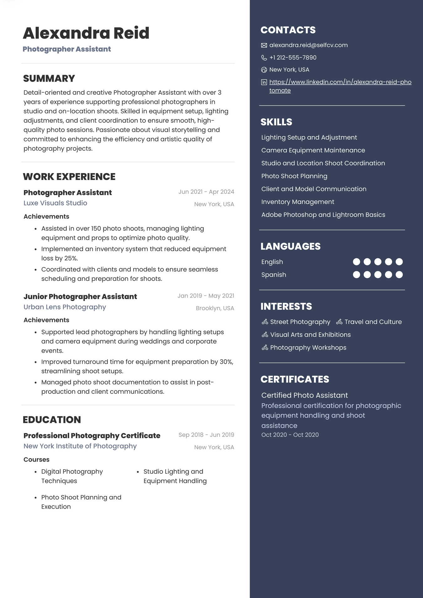 Photographer Assistant