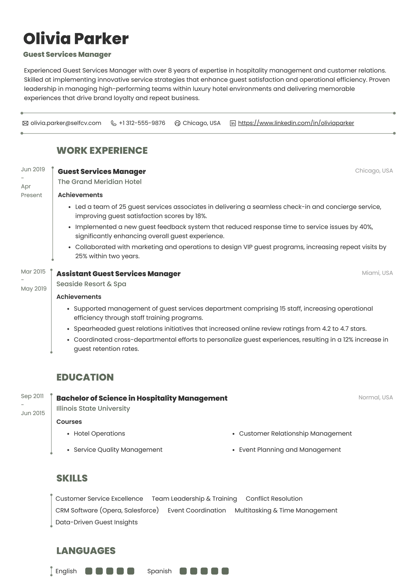 Guest Services Manager