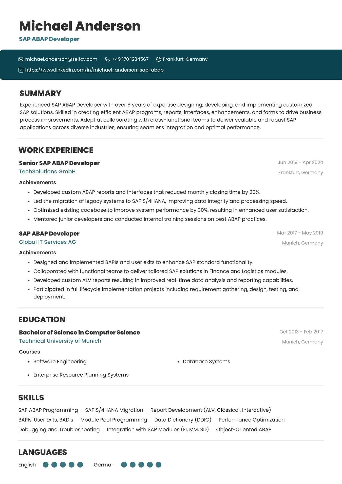 SAP ABAP Developer