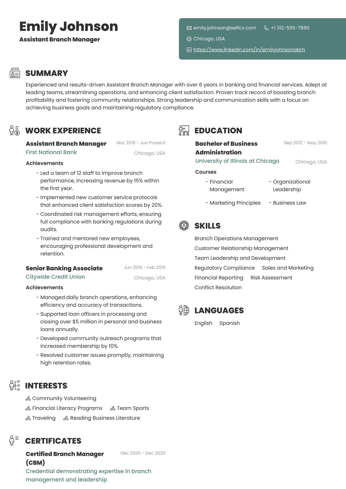 Assistant Branch Manager