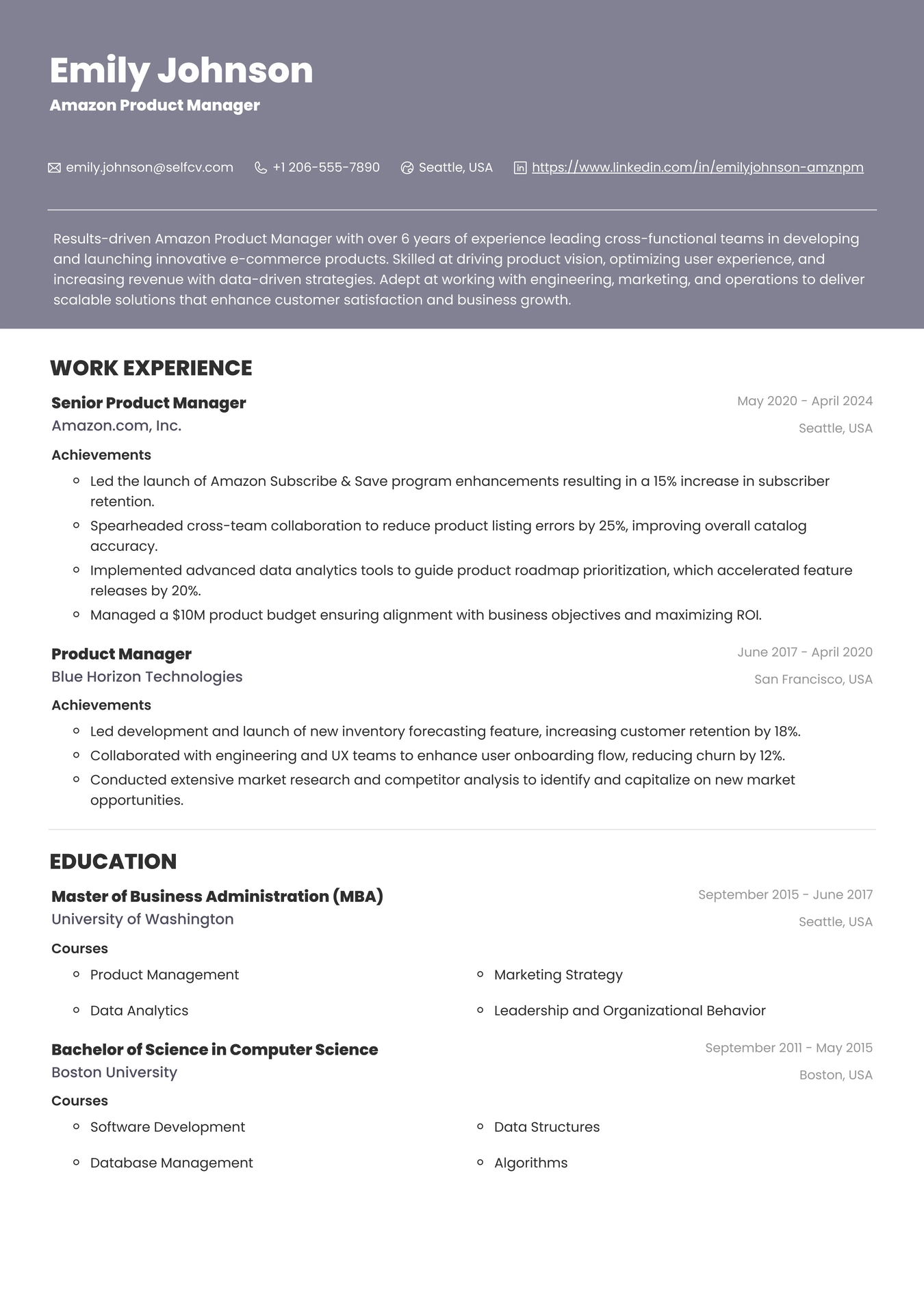 Amazon Product Manager