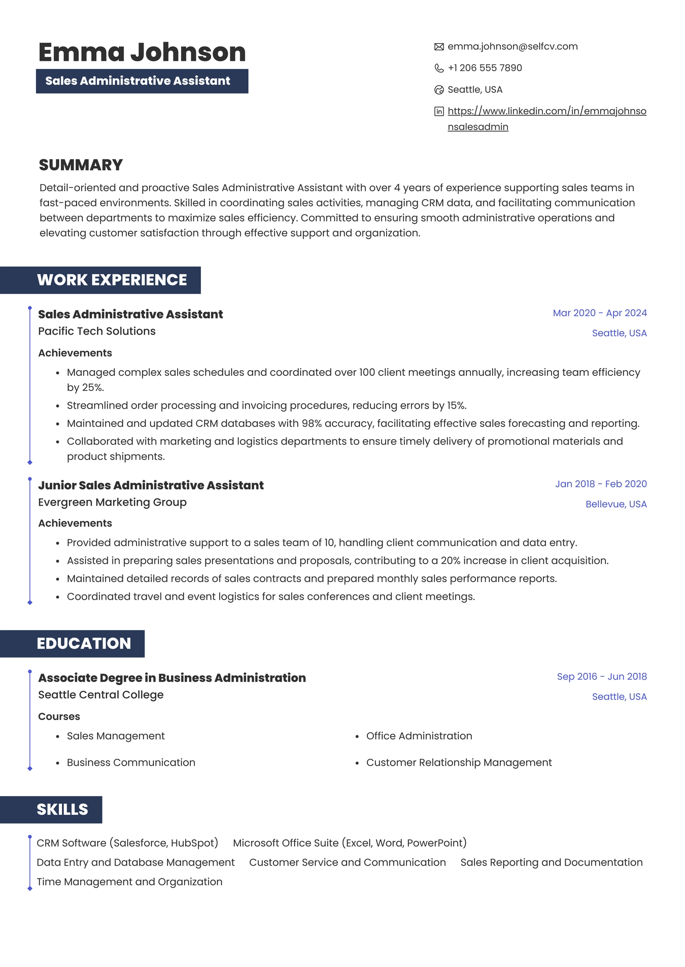 Sales Administrative Assistant