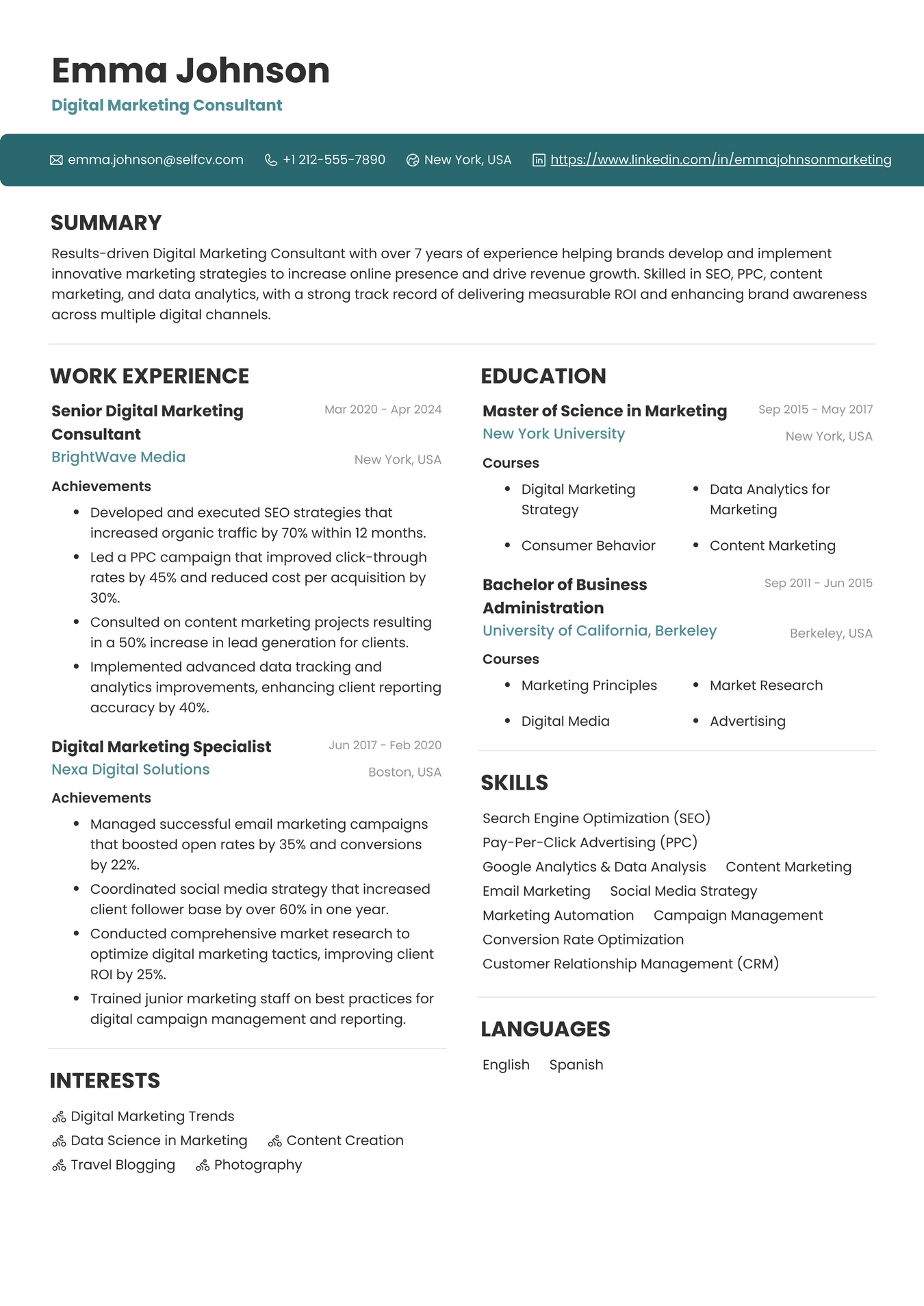 Digital Marketing Consultant