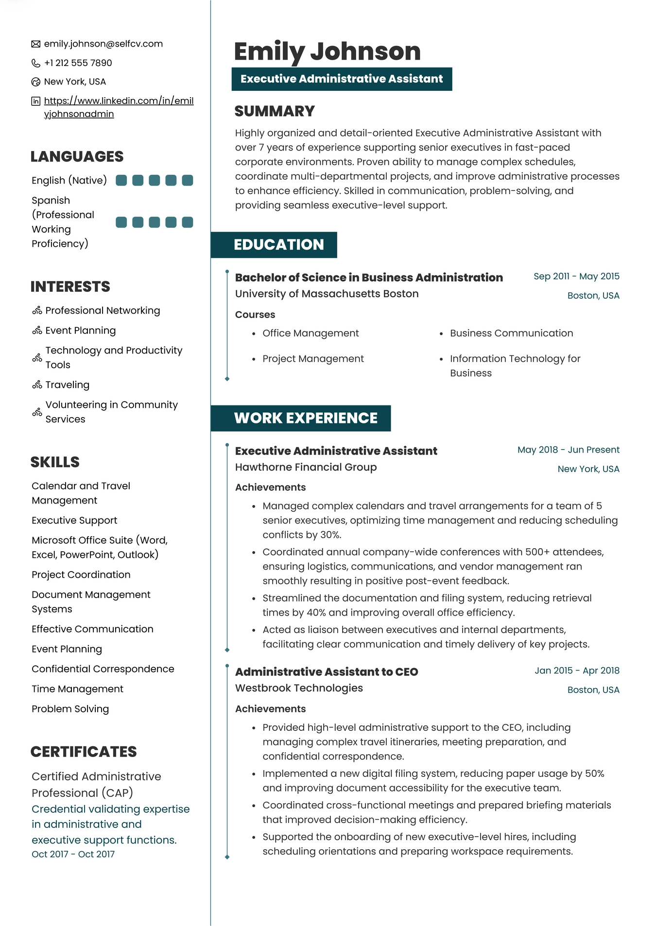 Executive Administrative Assistant