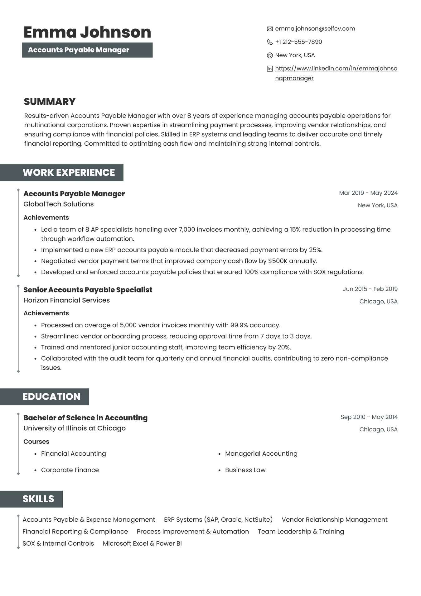 Accounts Payable Manager