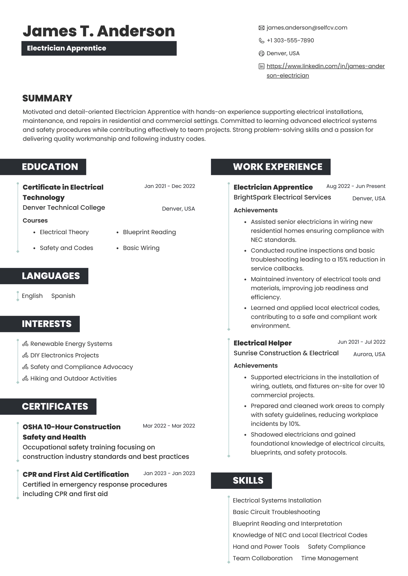 Electrician Apprentice