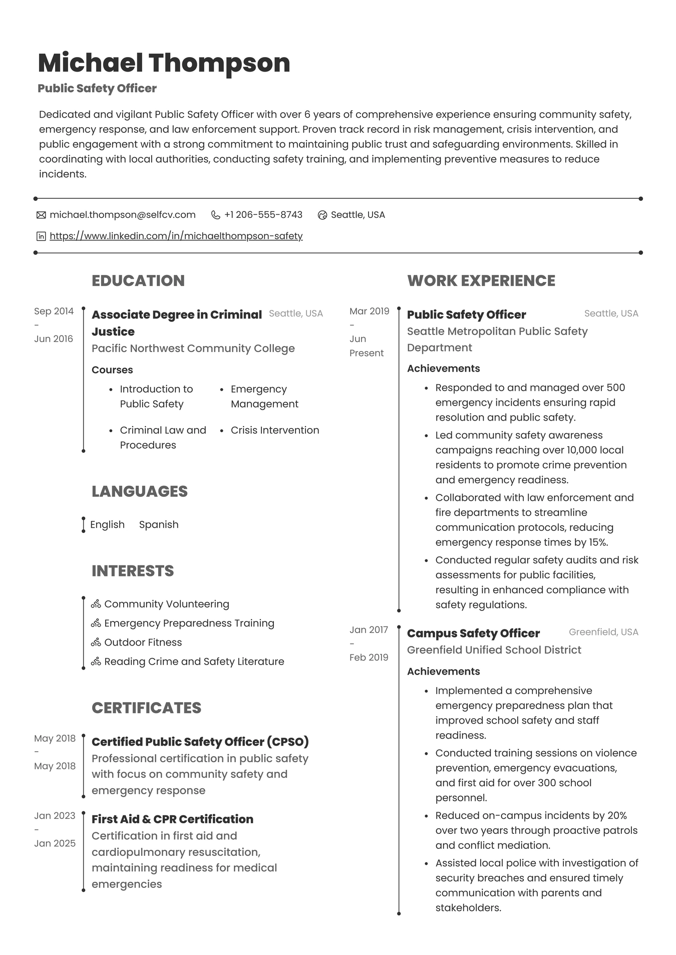 Public Safety Officer