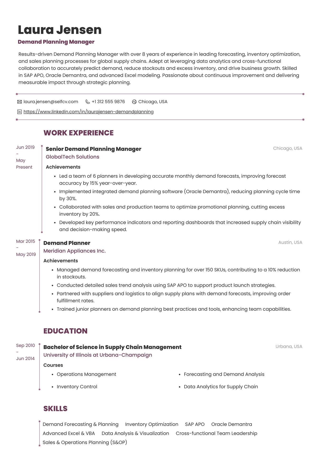 Demand Planning Manager