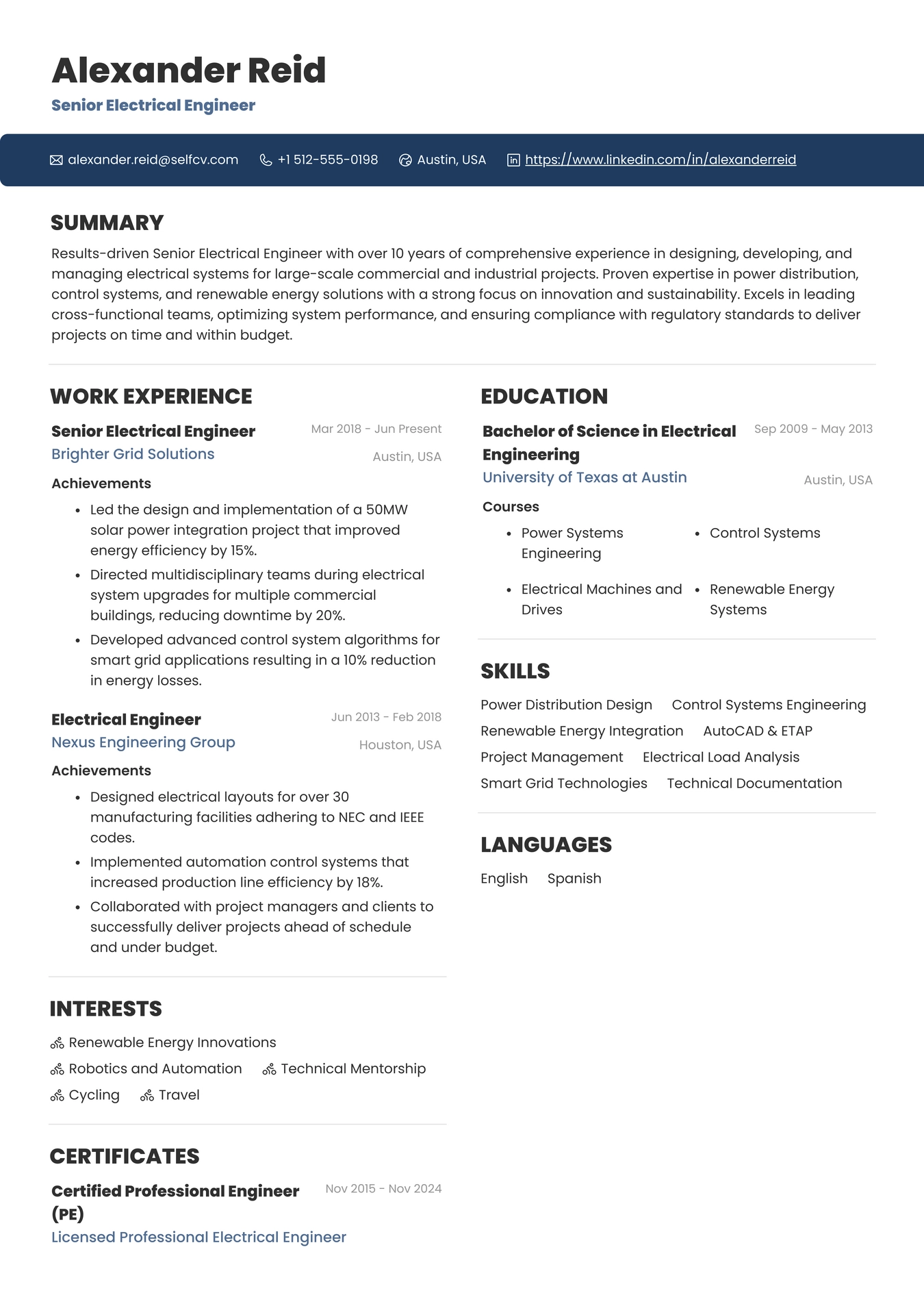 Senior Electrical Engineer