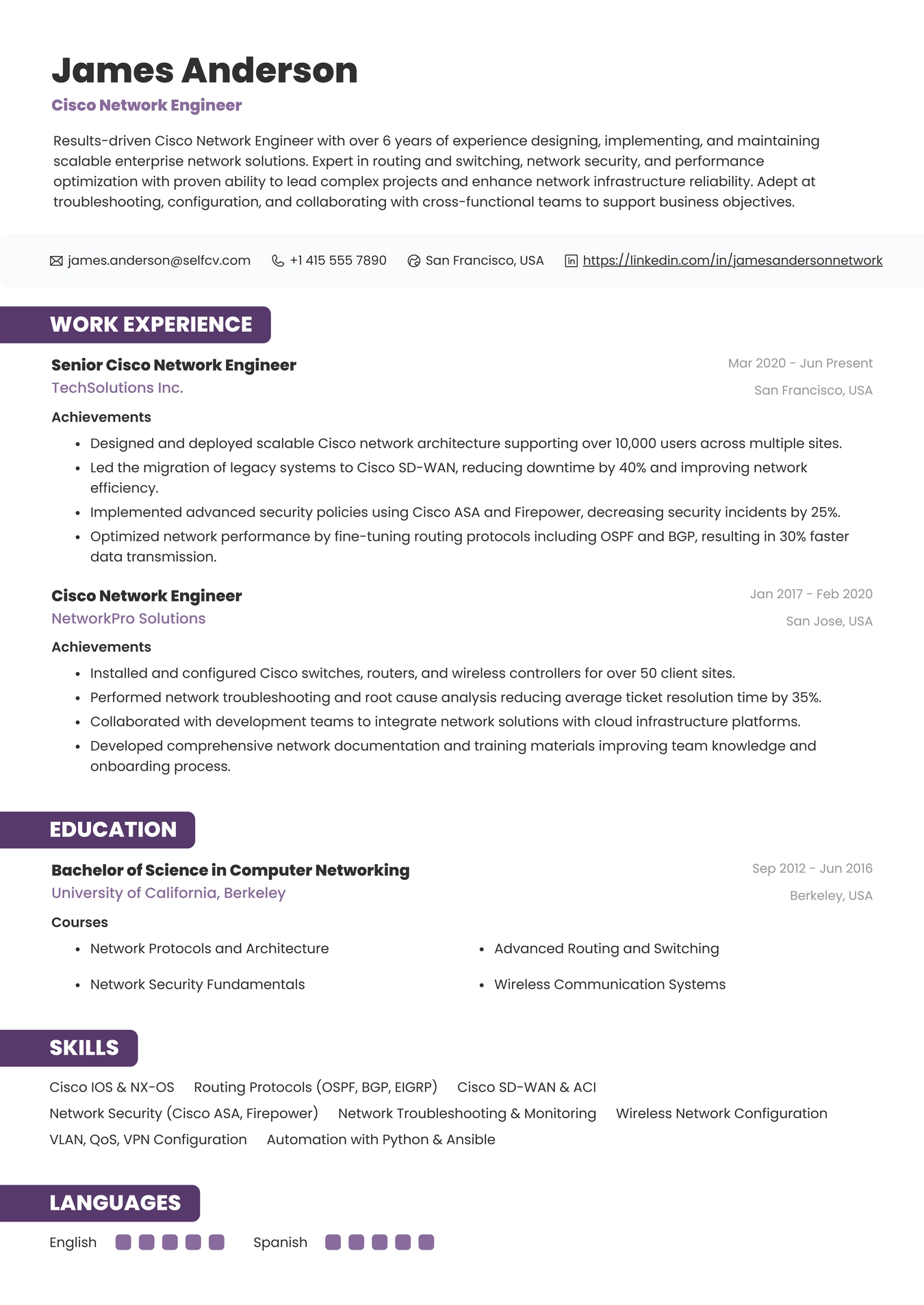 Cisco Network Engineer