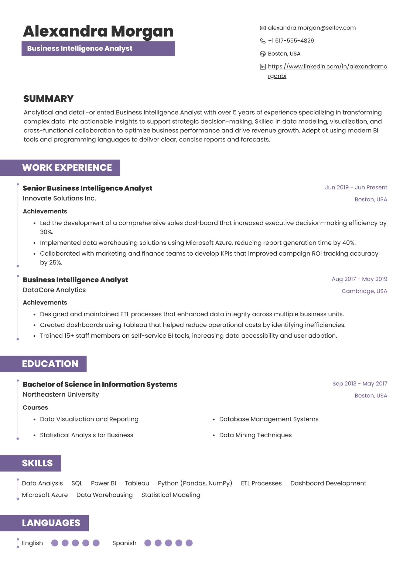 Business Intelligence Analyst