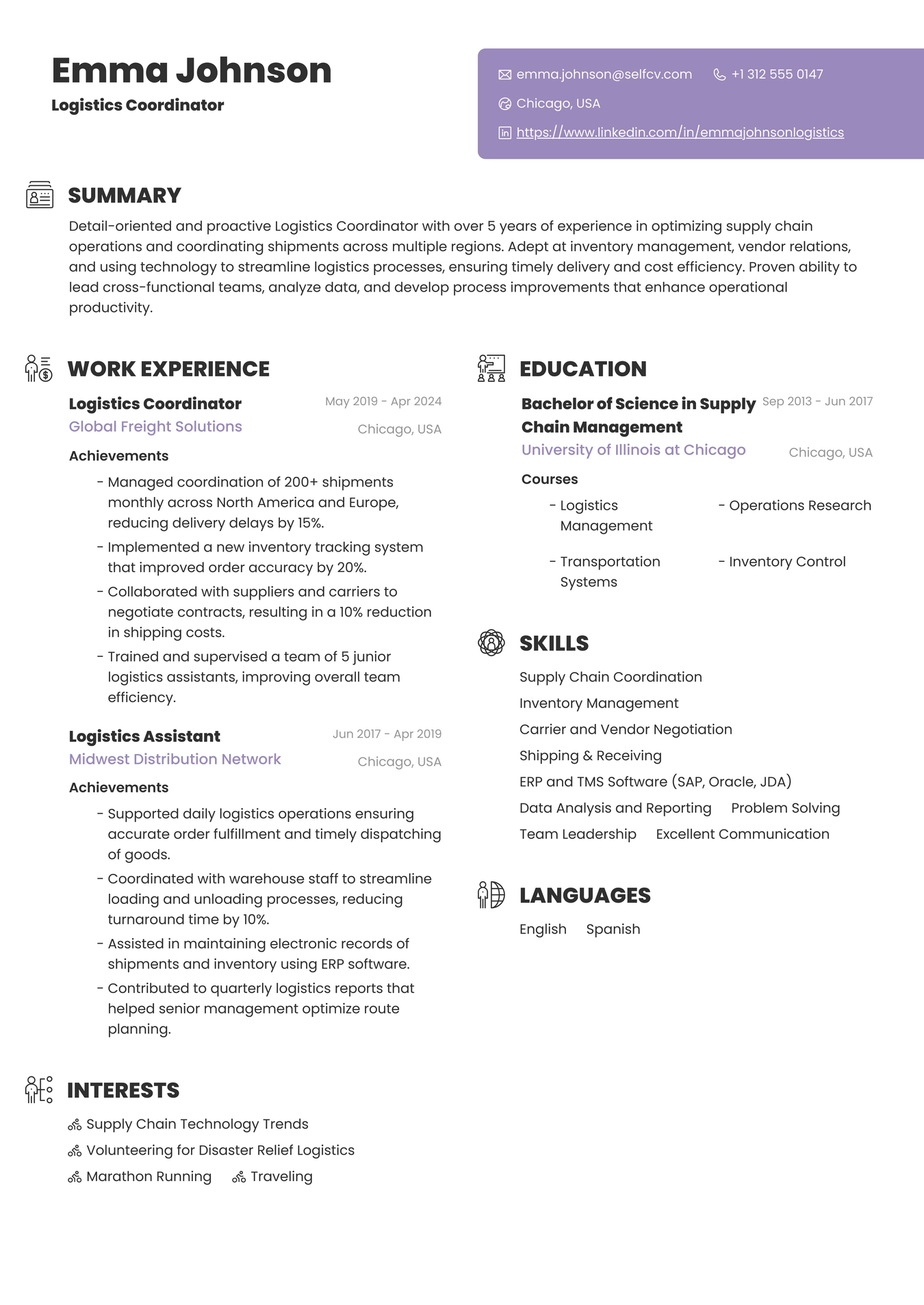 Logistics Coordinator