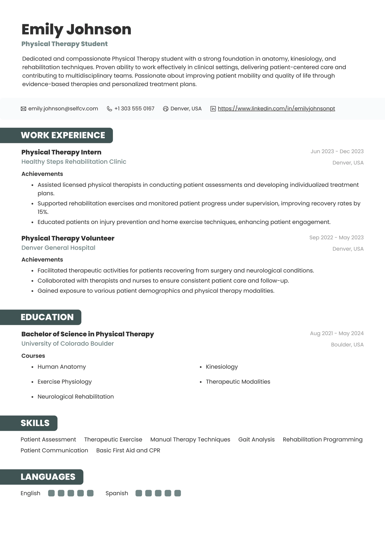 Physical Therapy Student