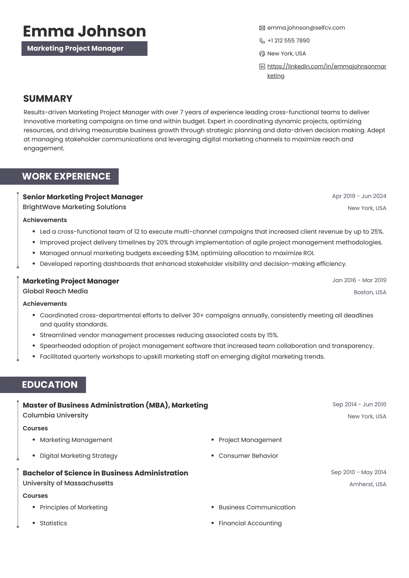 Marketing Project Manager