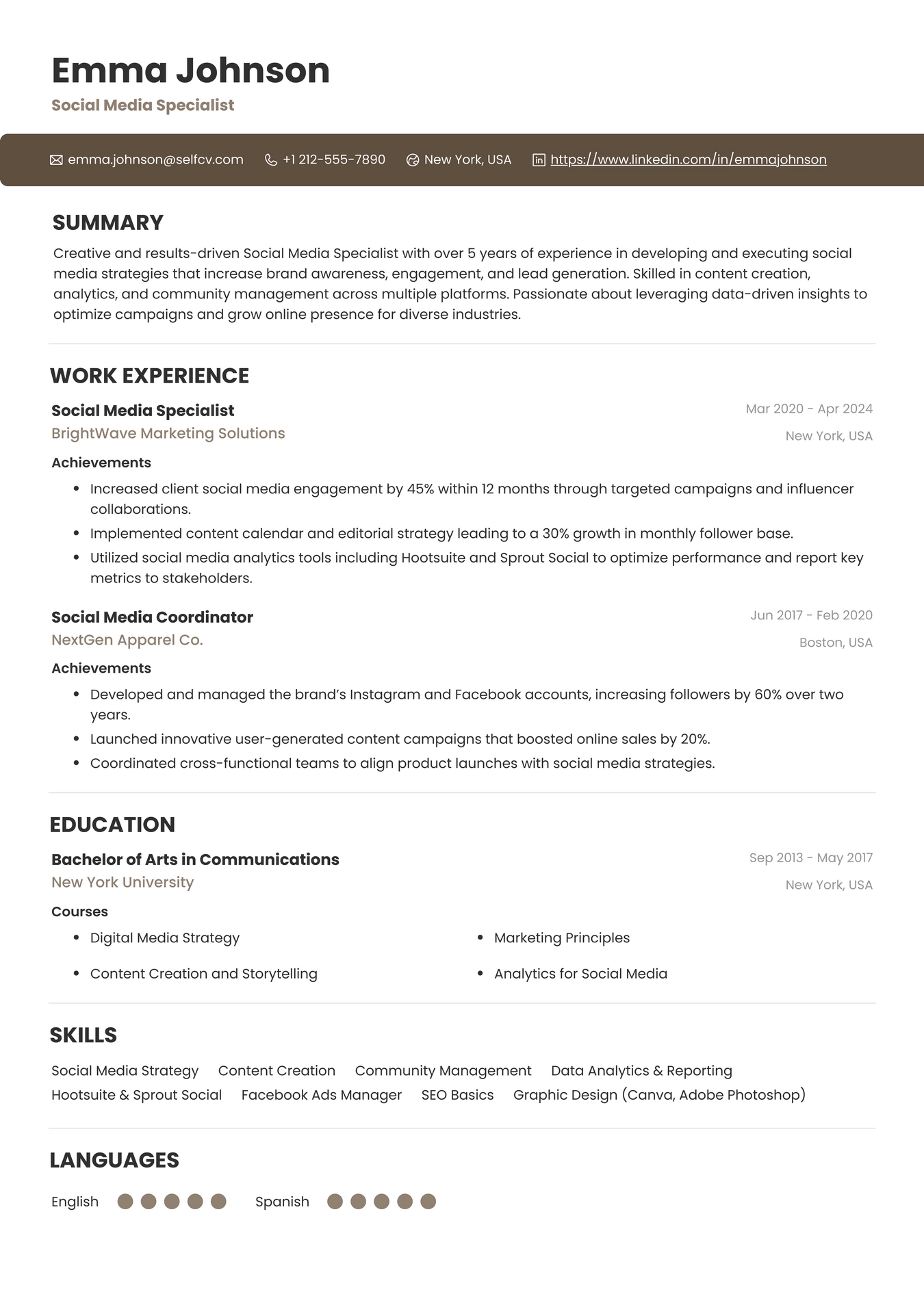 Social Media Specialist