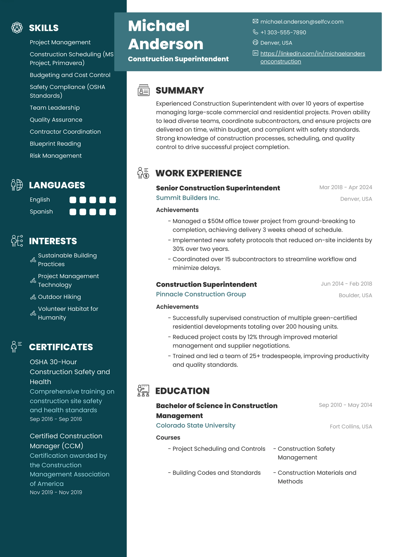 Construction Superintendent