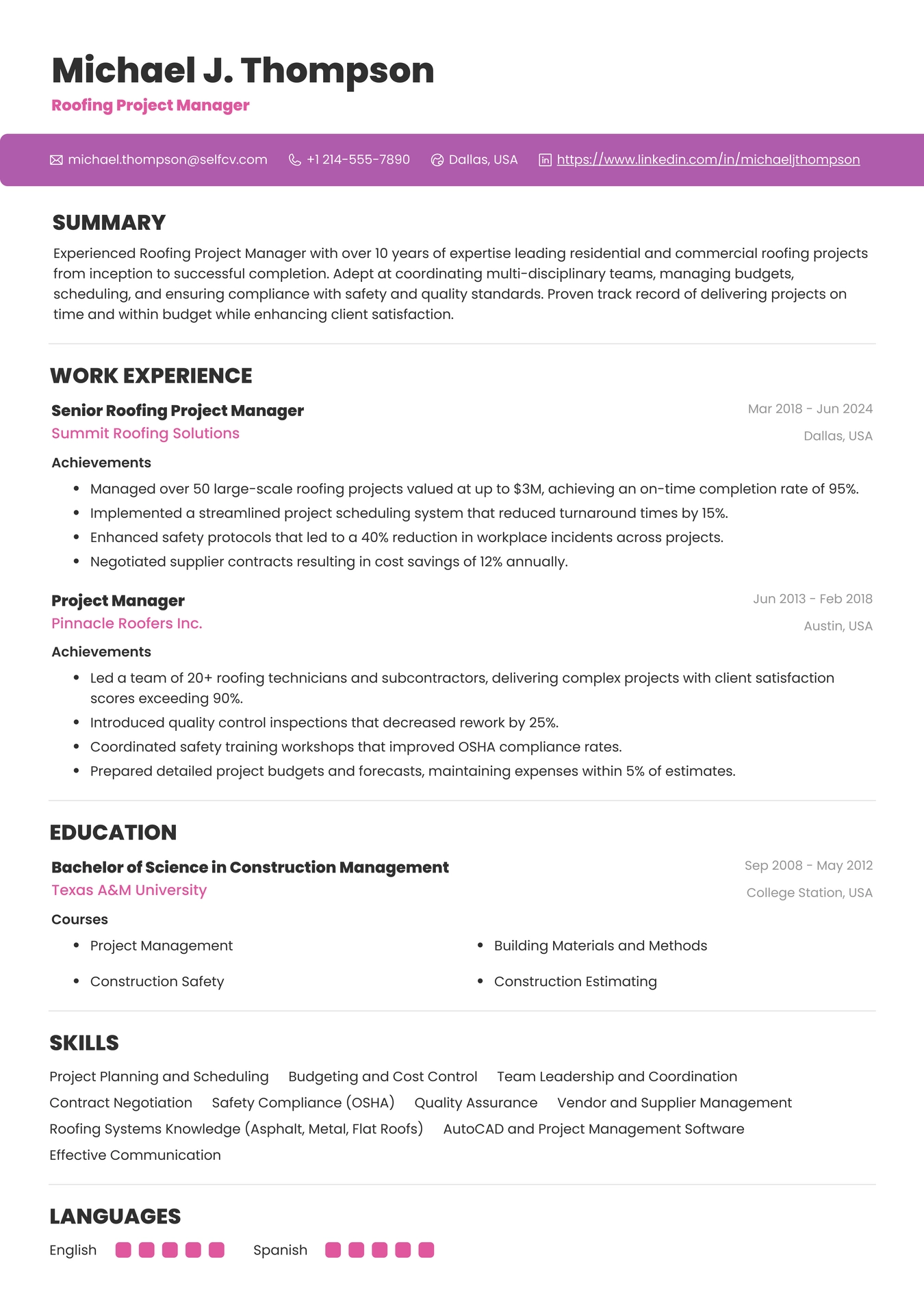 Roofing Project Manager