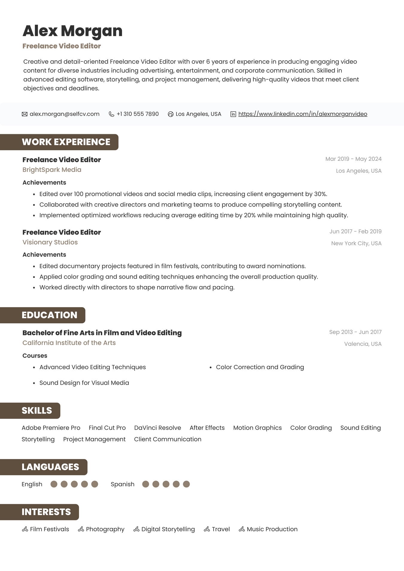 Freelance Video Editor