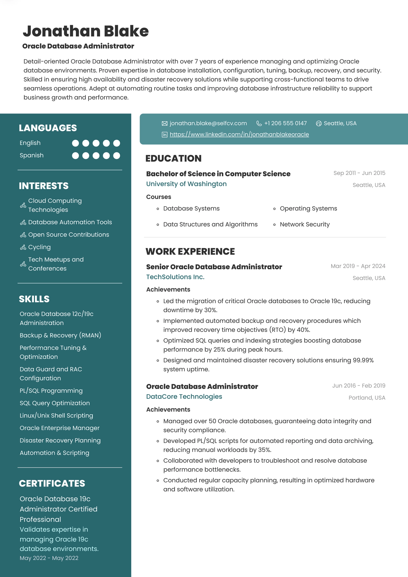 Oracle Database Administrator