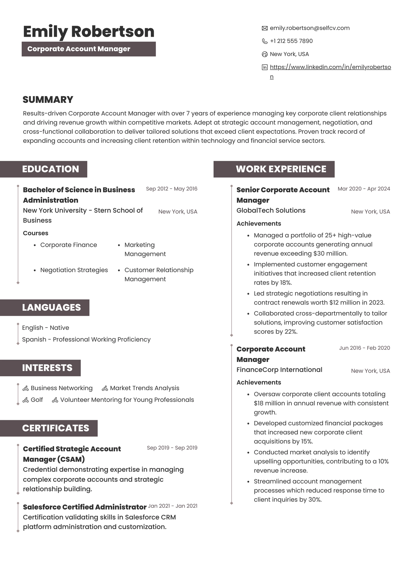 Corporate Account Manager