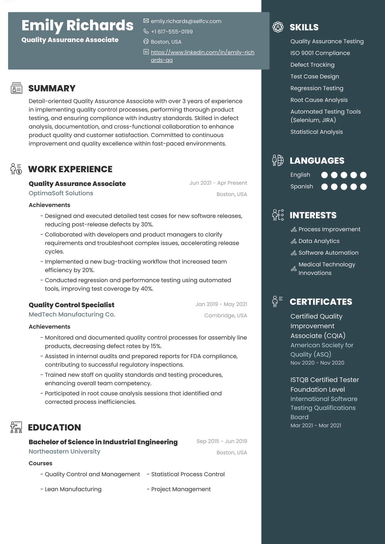 Quality Assurance Associate