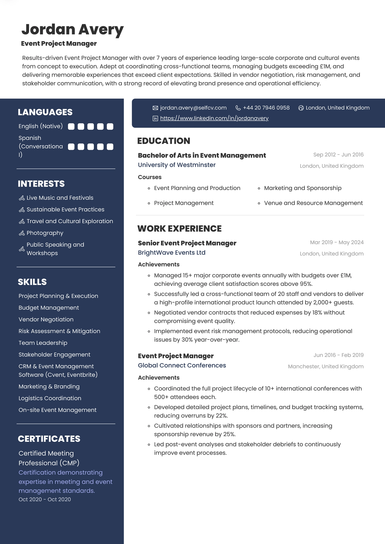 Event Project Manager