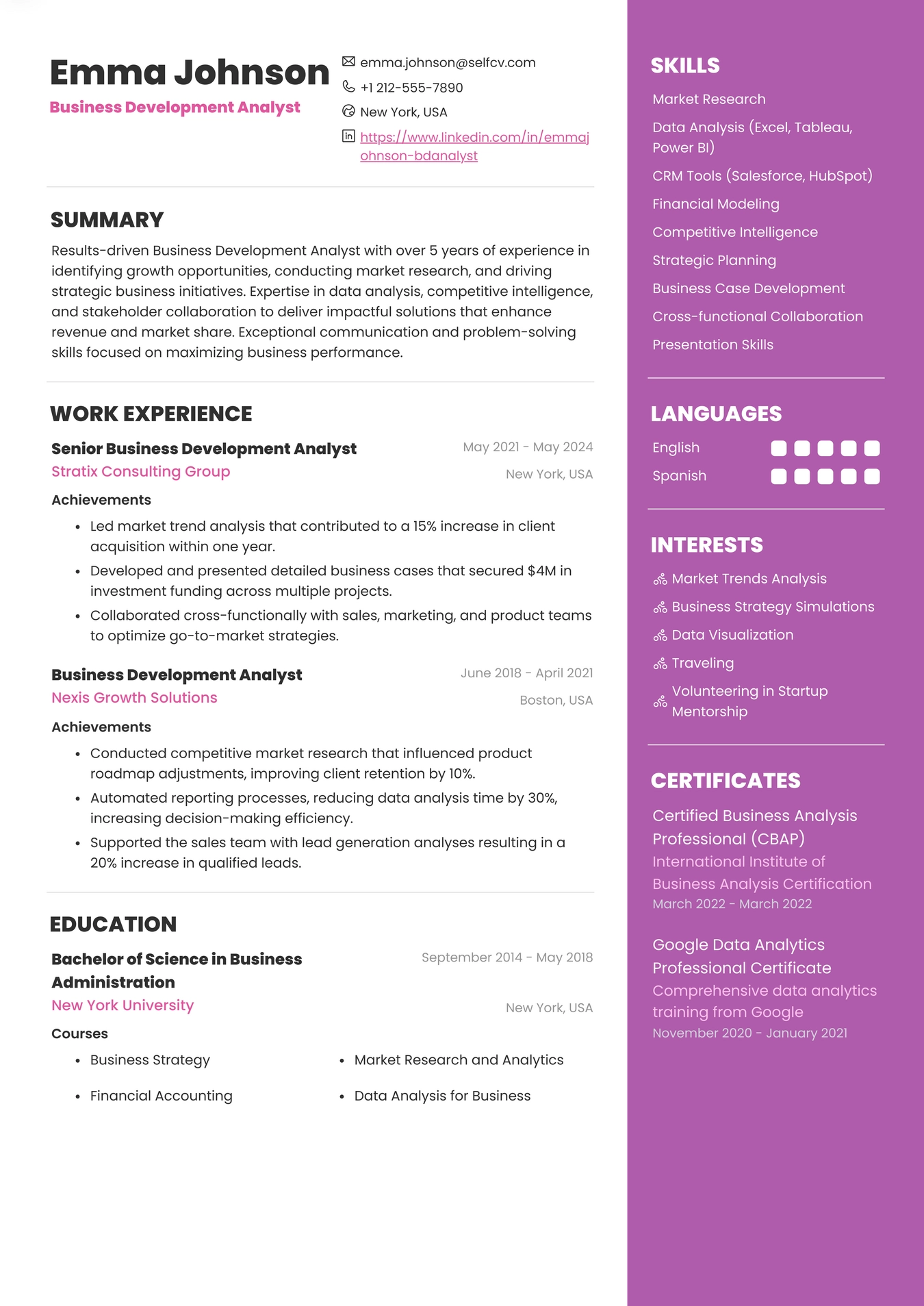 Business Development Analyst