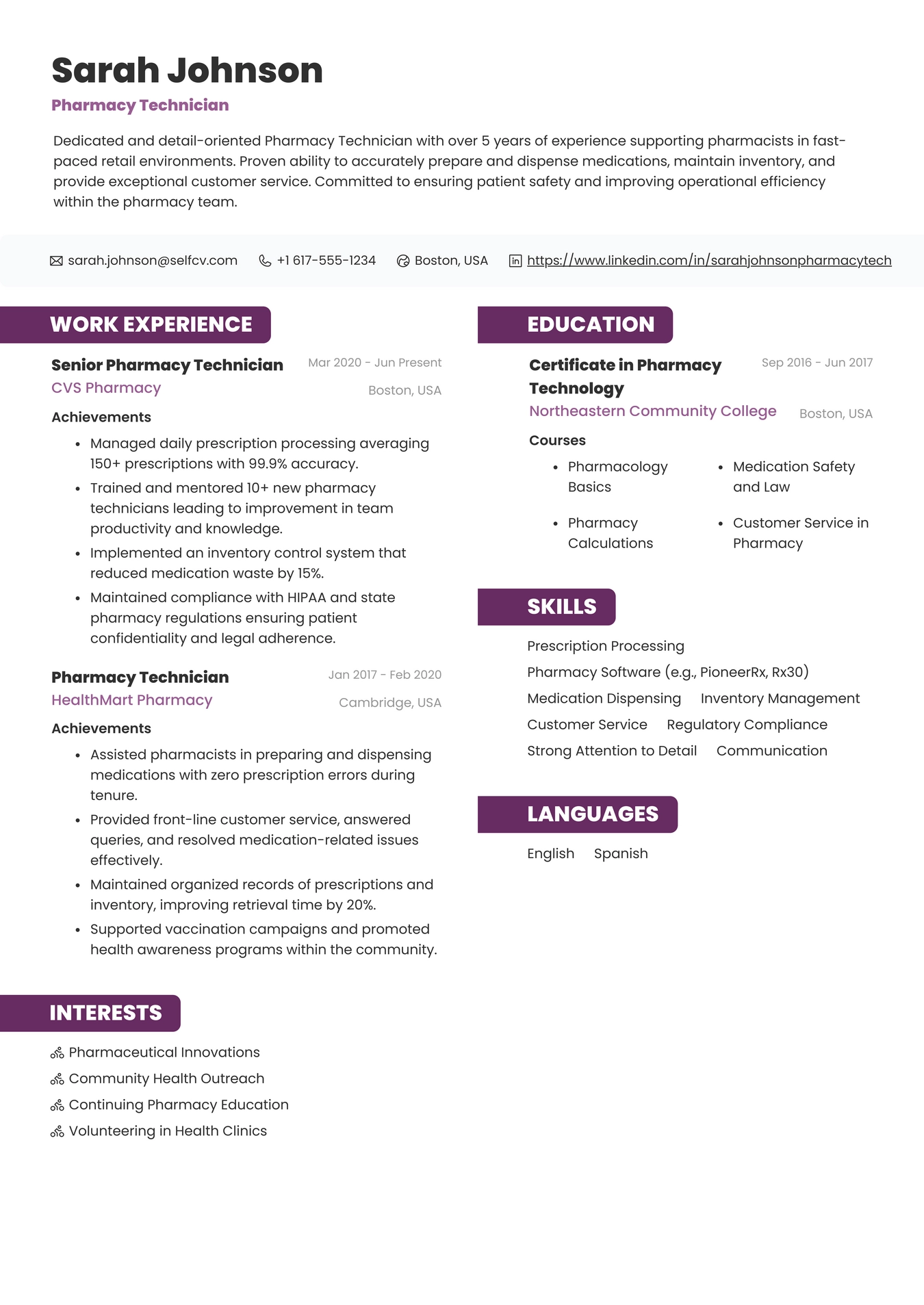 CVS Pharmacy Technician