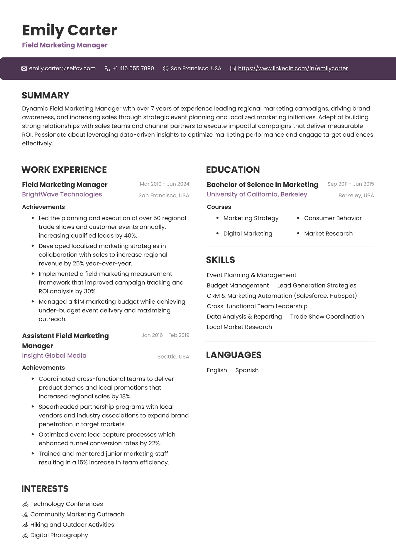 Field Marketing Manager