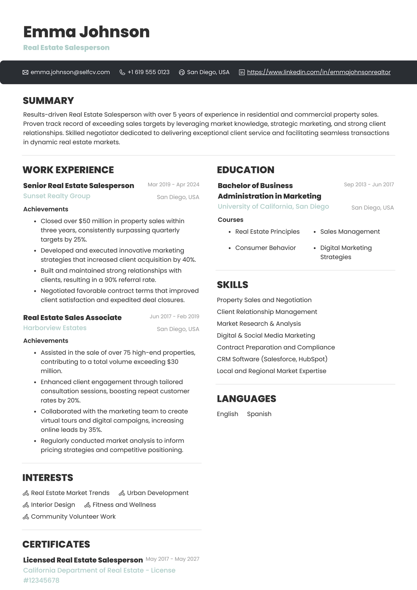 Real Estate Salesperson