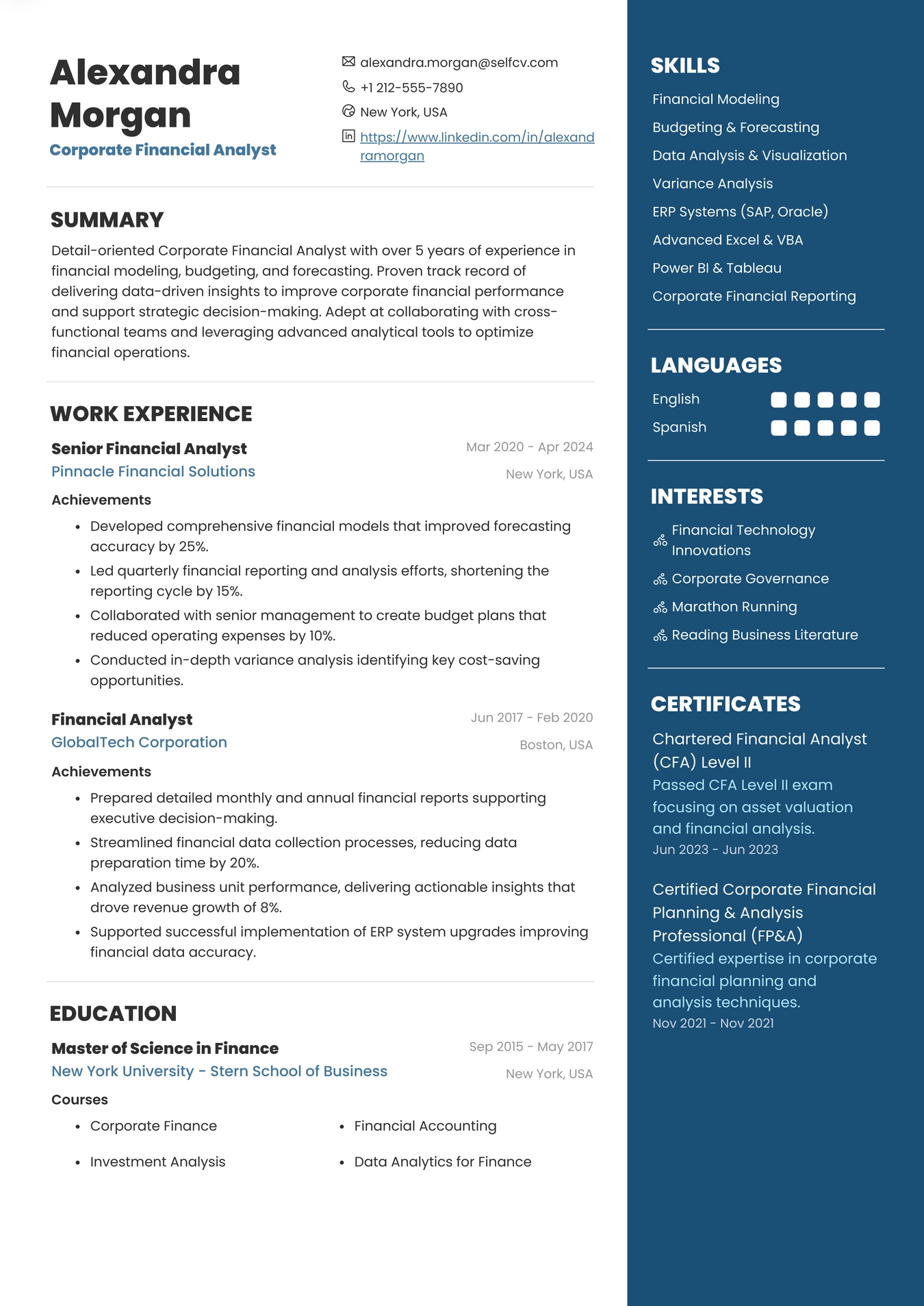 Corporate Financial Analyst