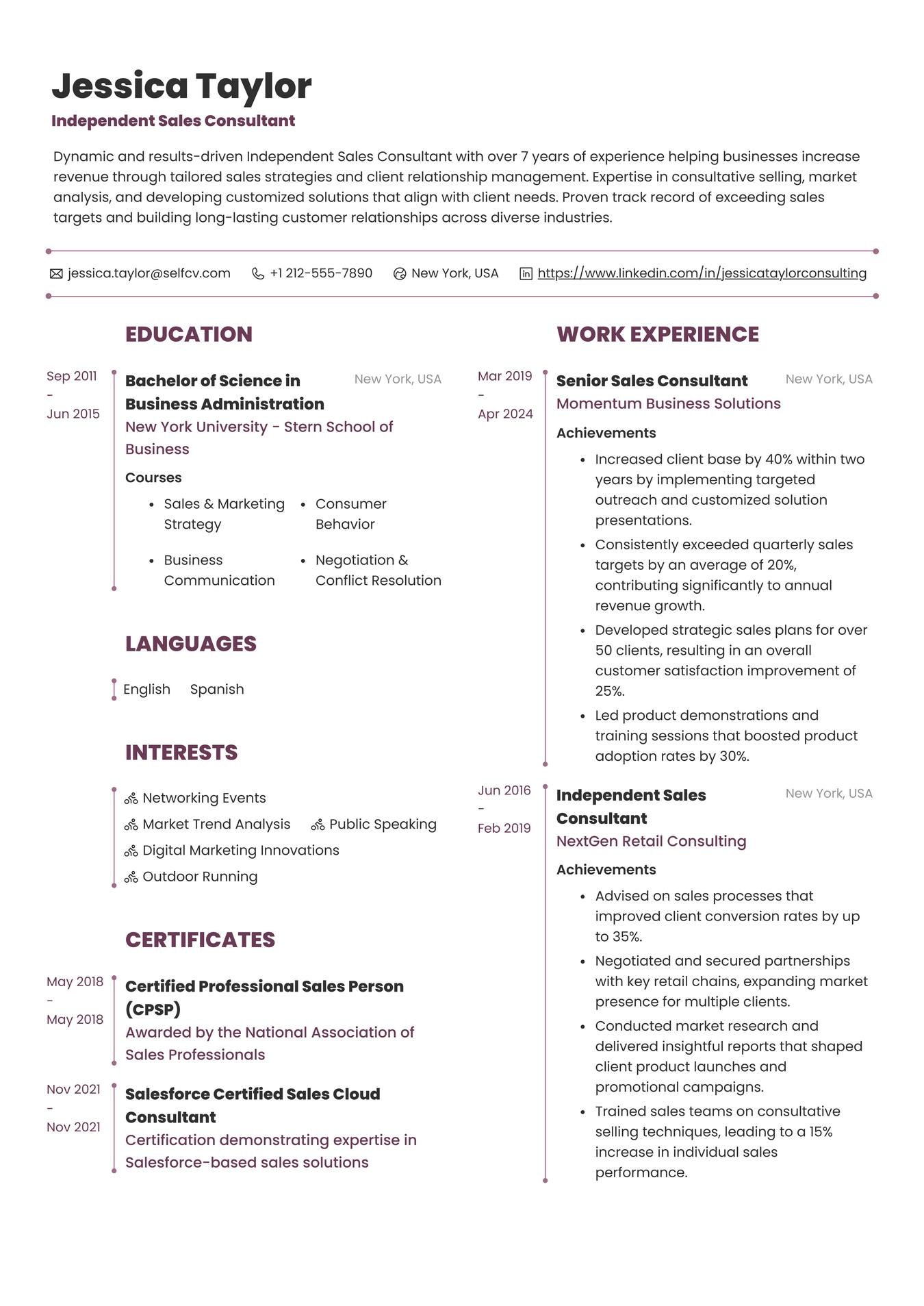 Independent Sales Consultant