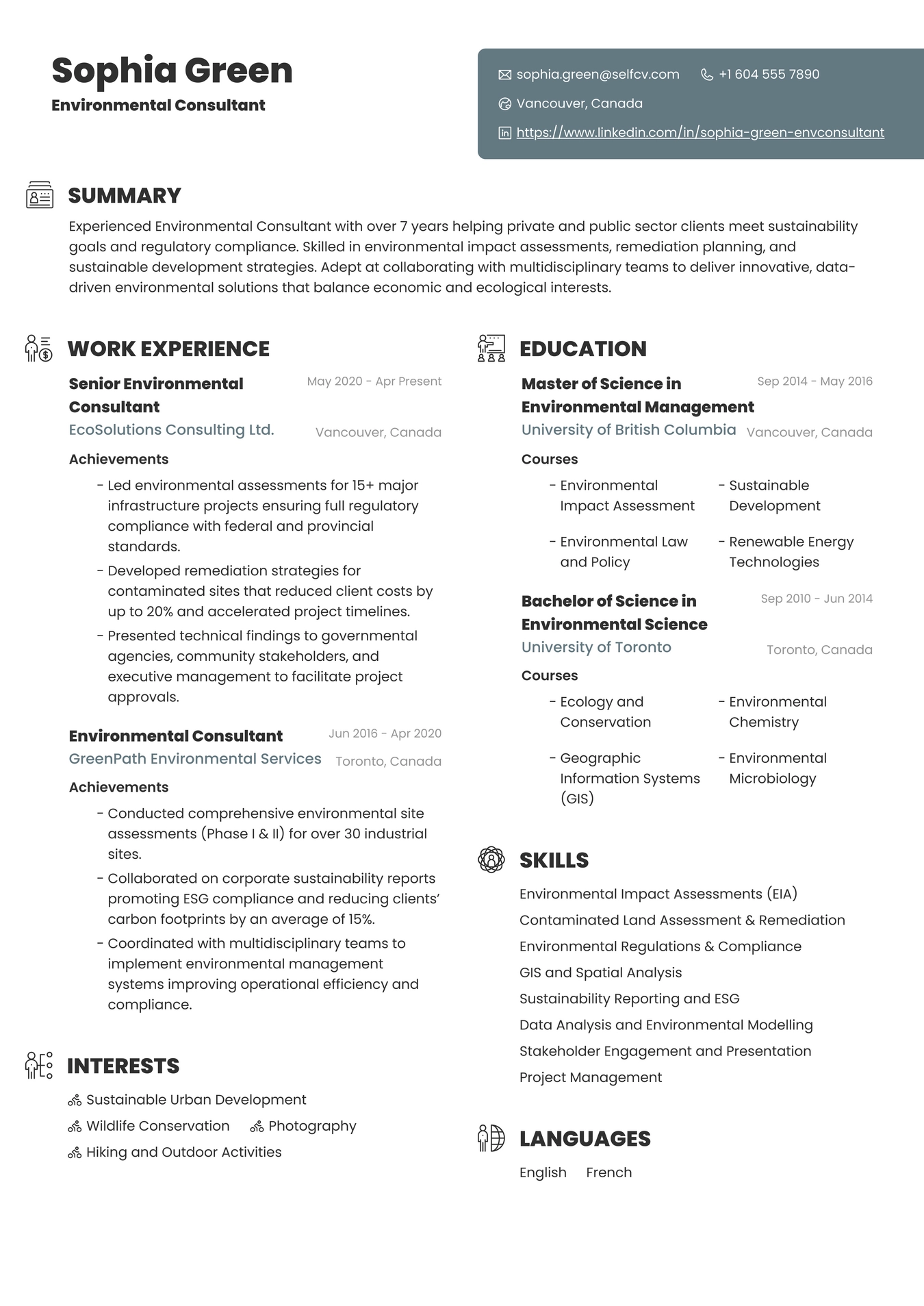 Environmental Consultant