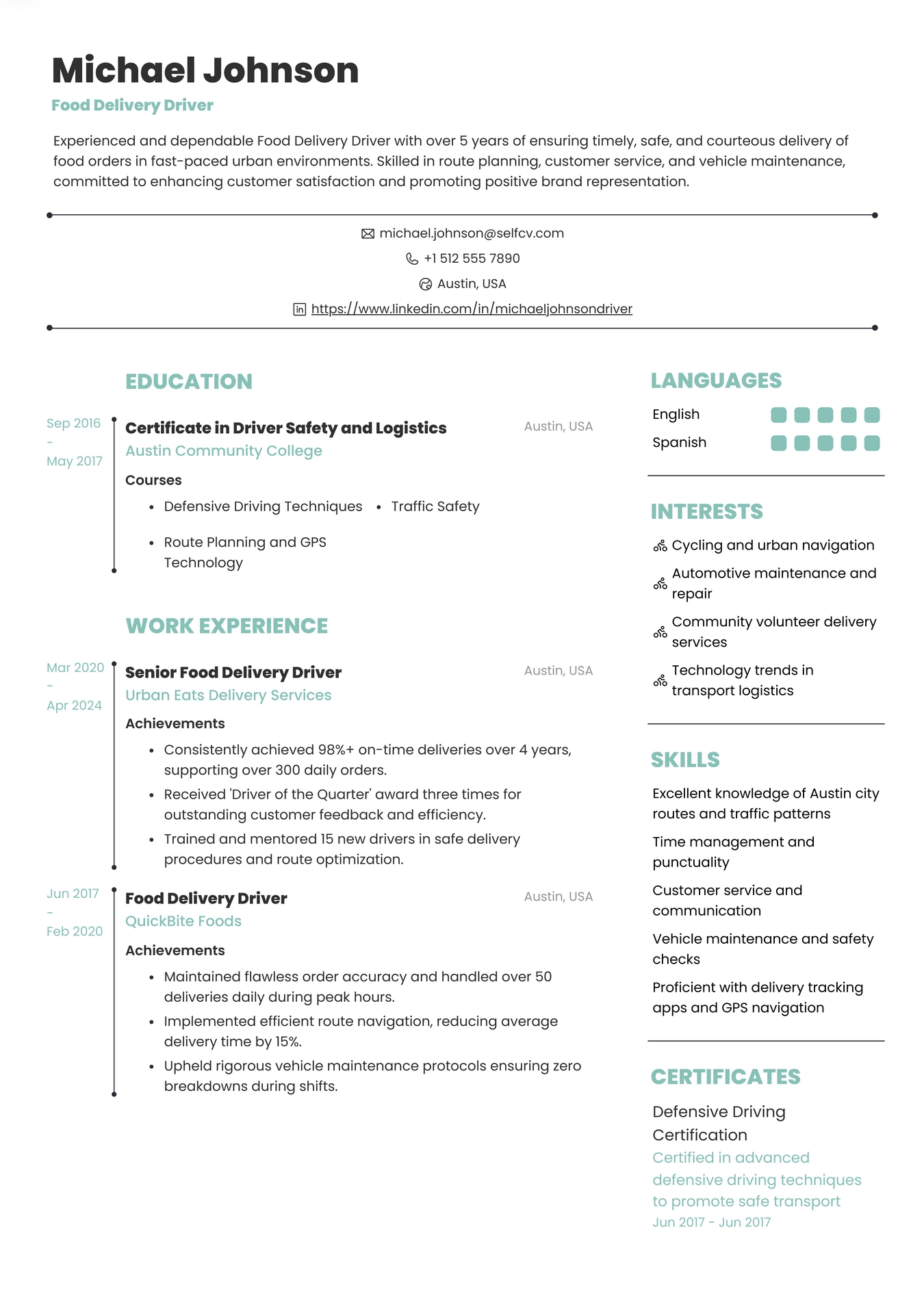 Food Delivery Driver