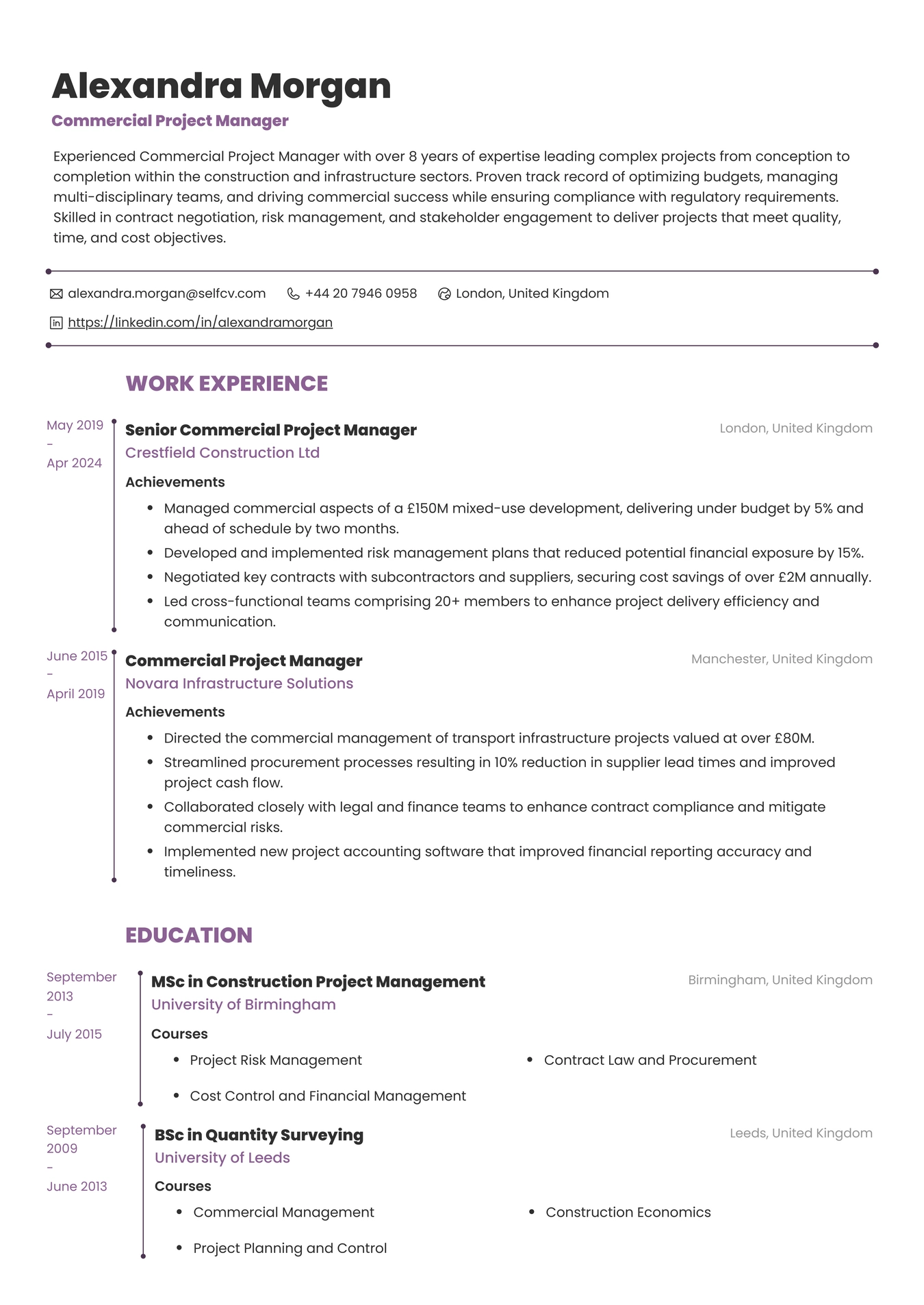 Commercial Project Manager