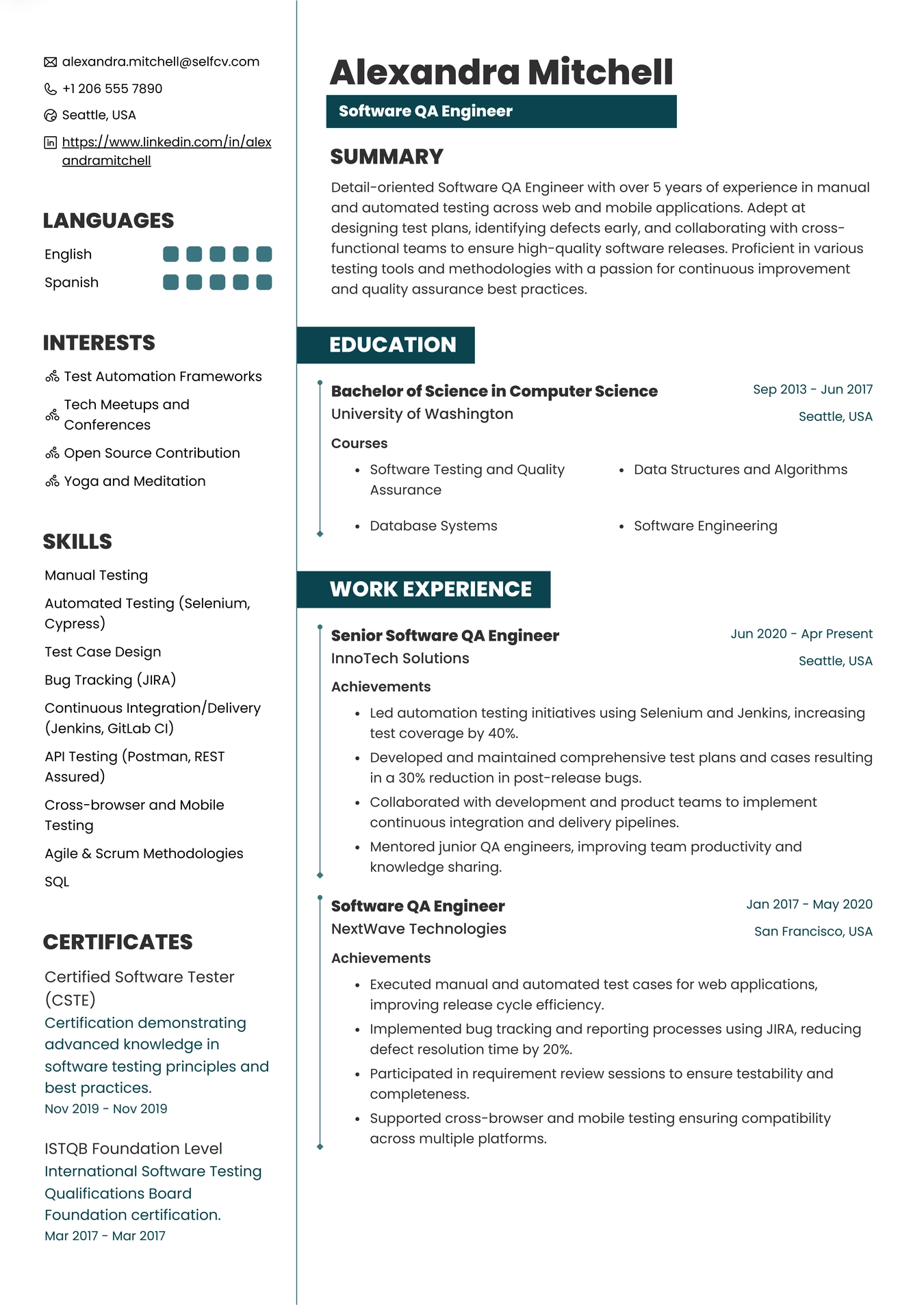 Software QA Engineer